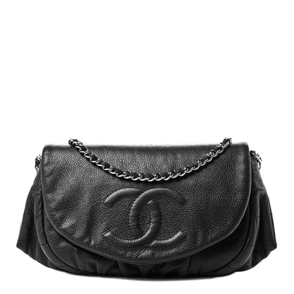 Chanel Caviar Half Moon Wallet On Chain WOC Black 1 of 11