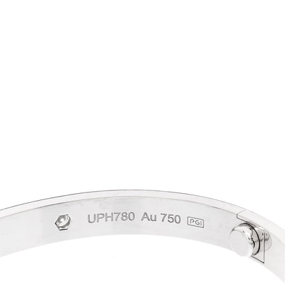 Cartier 18K White Gold 4 Diamond LOVE Bracelet 17 5 of 6