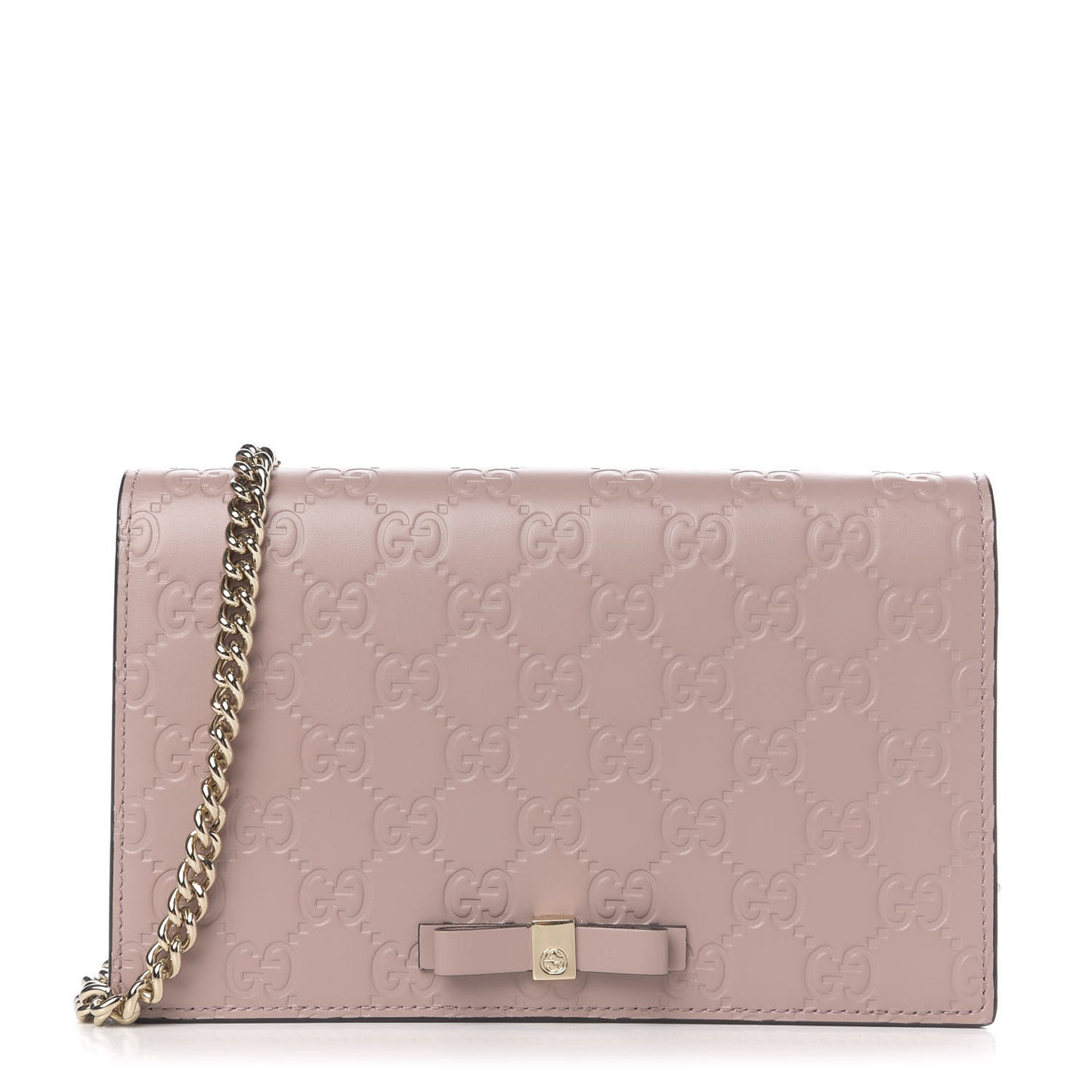 Guccissima Signature Bowy Chain Wallet Dark Cipria