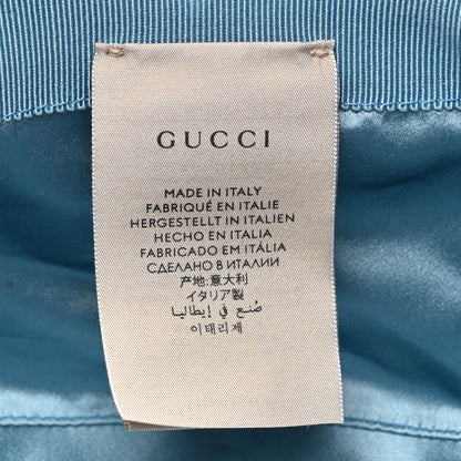 Gucci Canvas Lame GG Monogram Bucket Hat M Light Blue Silver 8 of 8