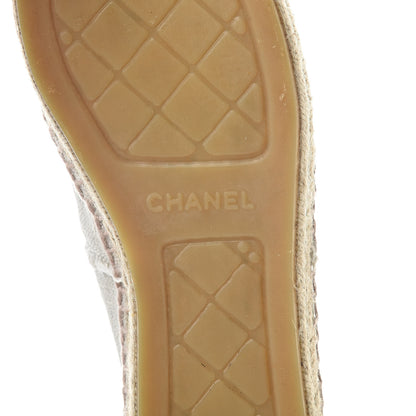 Chanel Linen CC Espadrilles 41 Beige Black 7 of 11