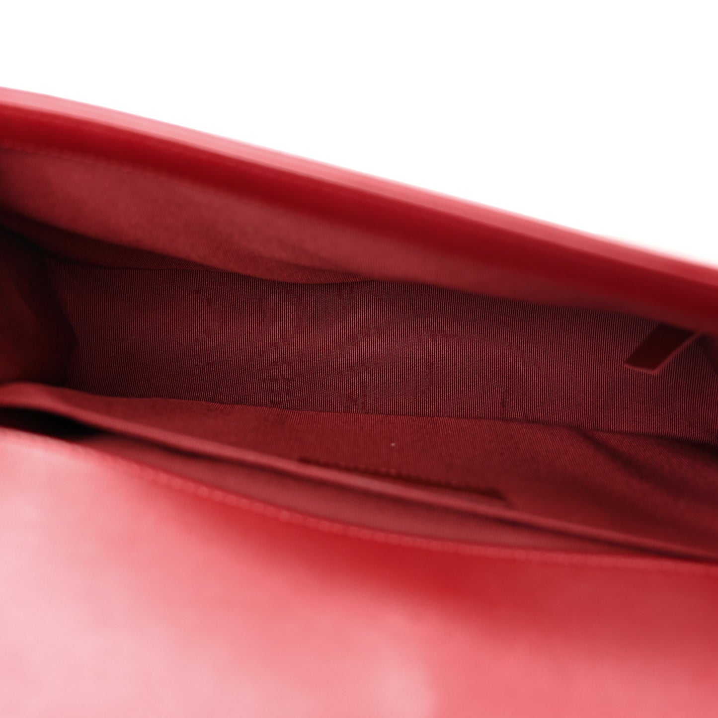 Lambskin Quilted Medium Boy Flap Dark Red