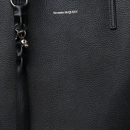 Alexander McQueen Grained Calfskin Skull Open Shopper Tote Black 11 of 13
