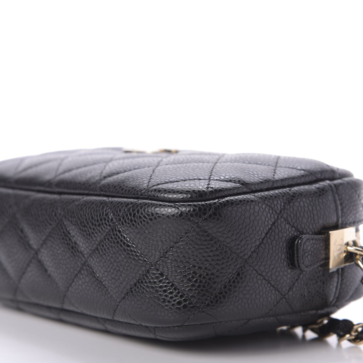 Caviar Quilted Camera Case Black