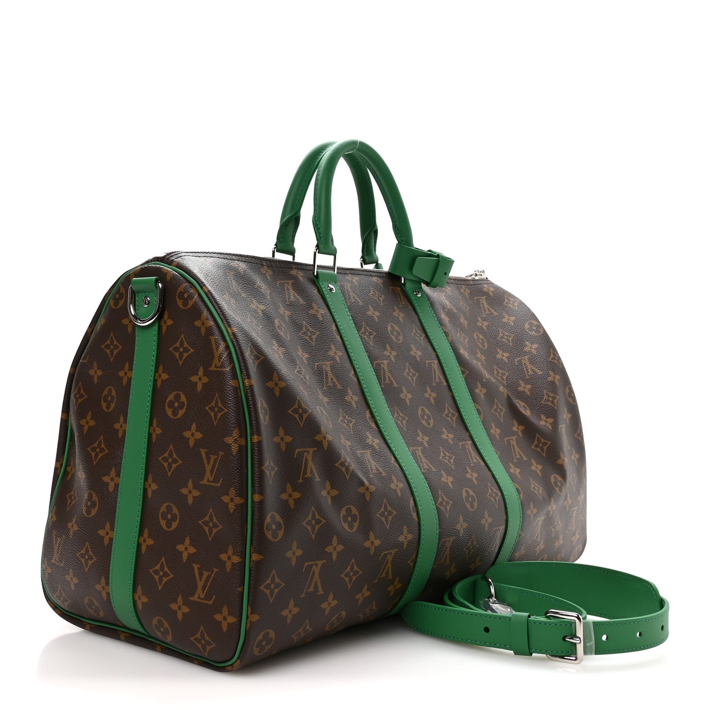 Monogram Macassar LV Colormania Keepall Bandouliere 50 Green