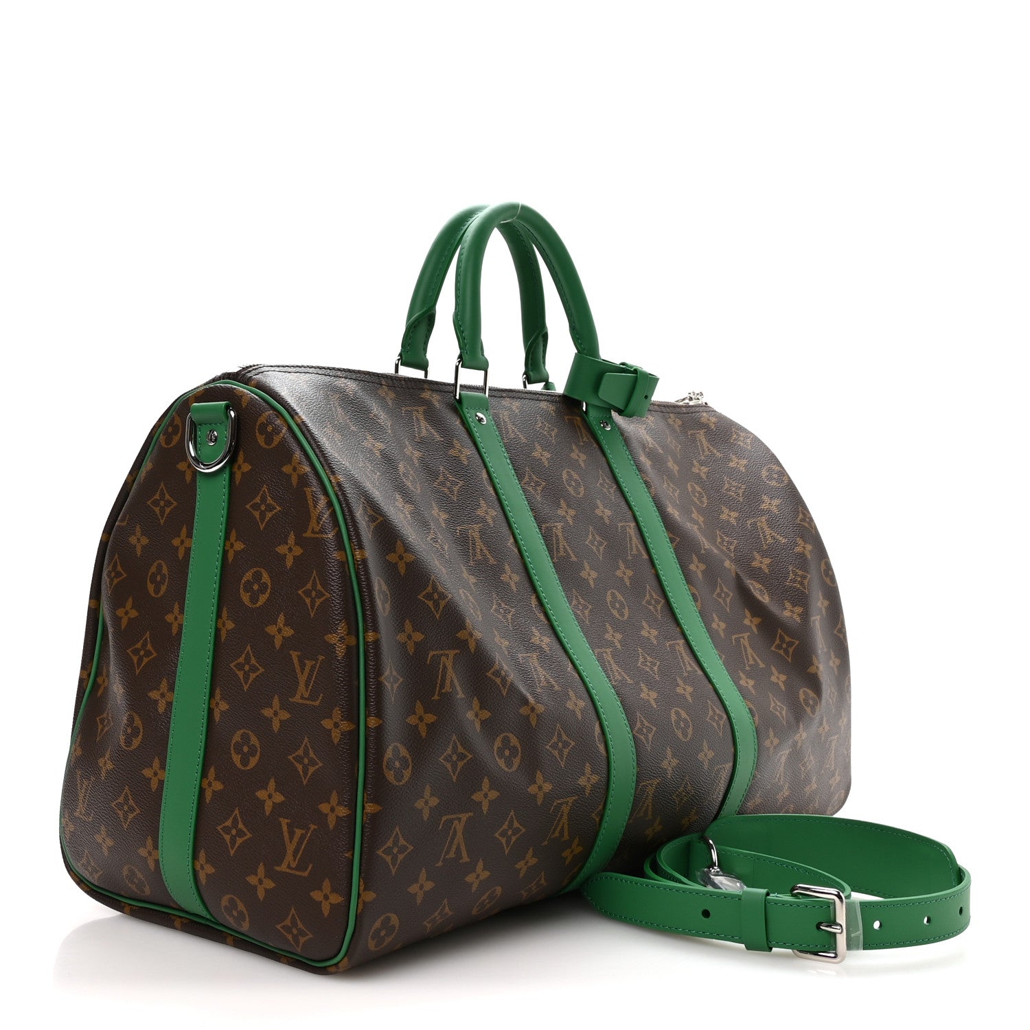 Louis Vuitton Monogram Macassar LV Colormania Keepall Bandouliere 50 Green 2 of 8
