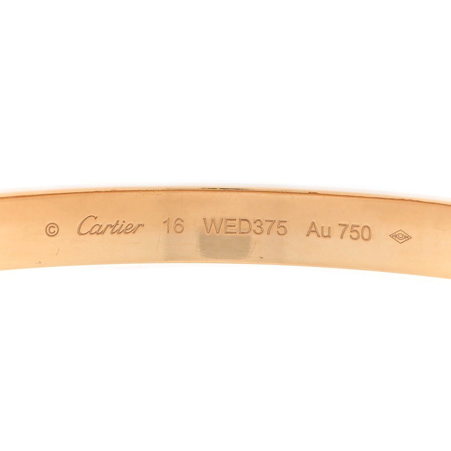 18K Yellow Gold LOVE Bracelet 16