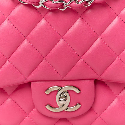 Chanel Lambskin Quilted Maxi Double Flap Fuchsia 9 of 14