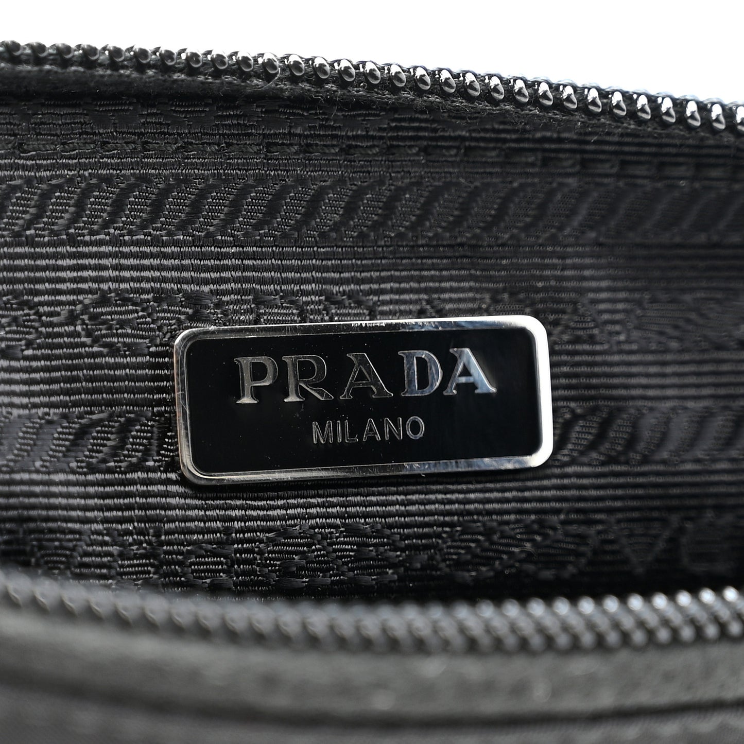 Tessuto Nylon Saffiano Wristlet Black