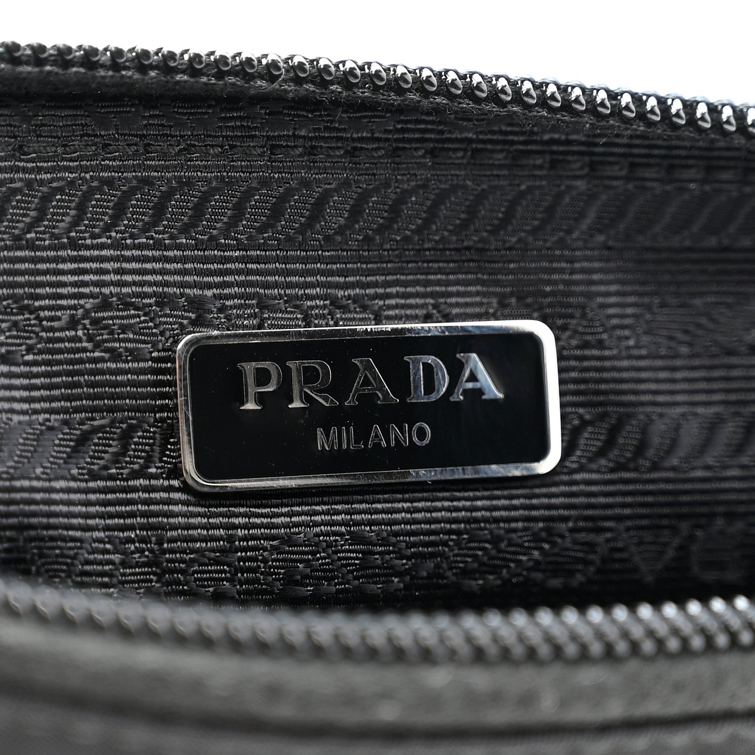 Prada Tessuto Nylon Saffiano Wristlet Black 6 of 8