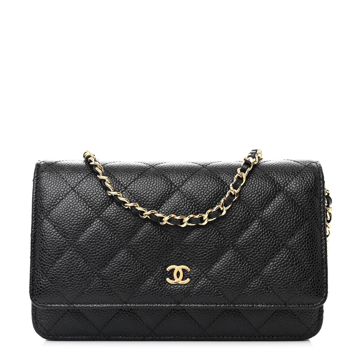 Chanel Caviar Quilted Wallet on Chain WOC Black 1 of 12