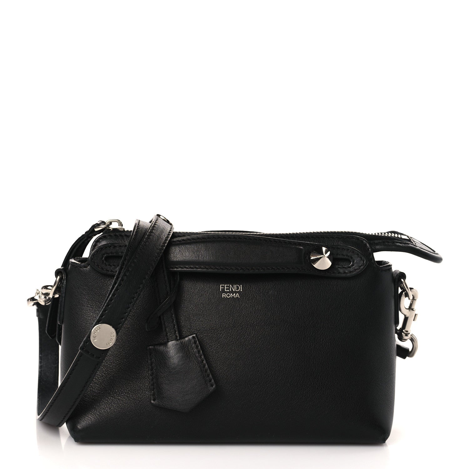 Fendi Vitello Dolce Mini By The Way Boston Bag Black 1 of 9