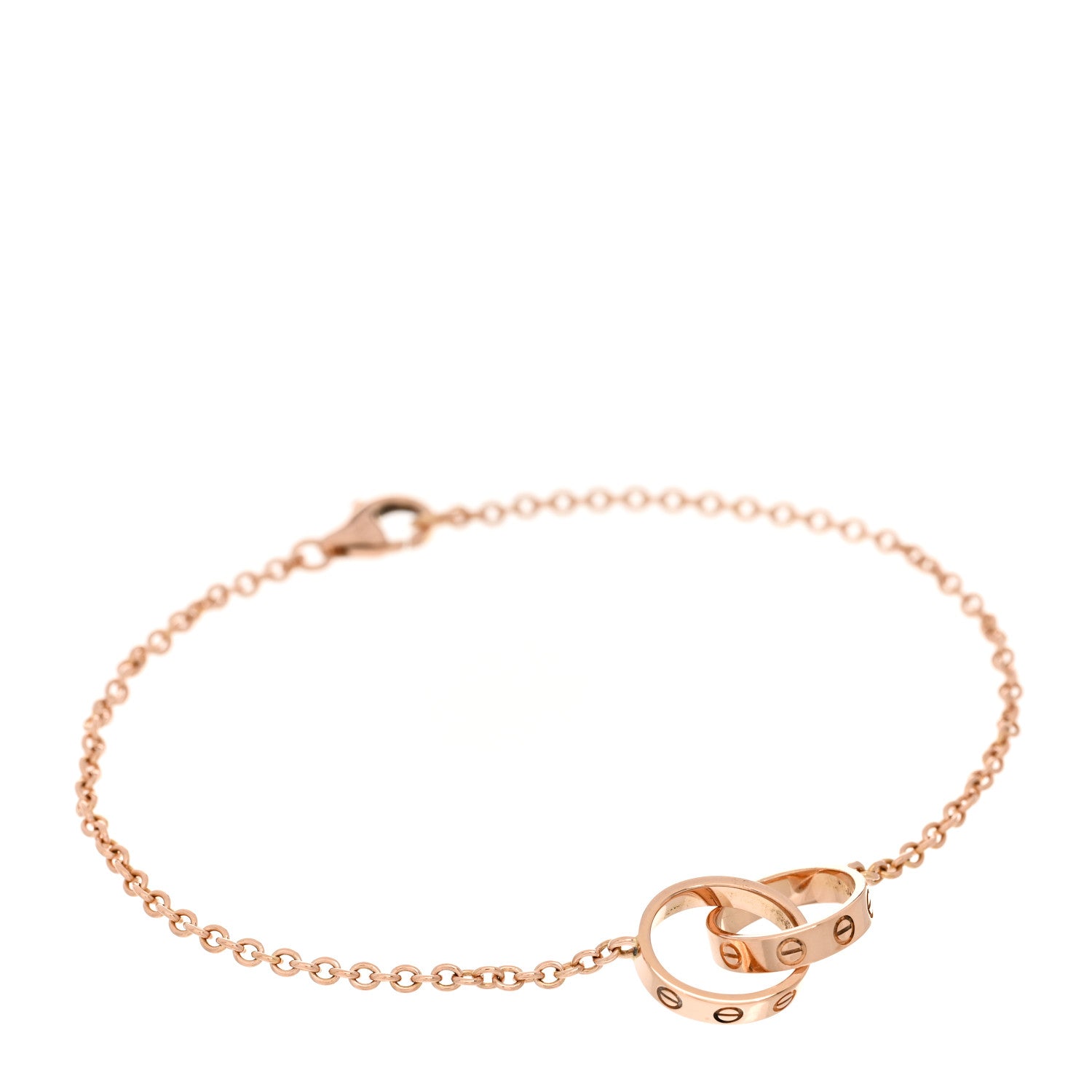 Cartier 18K Pink Gold Interlocking LOVE Bracelet 1 of 4