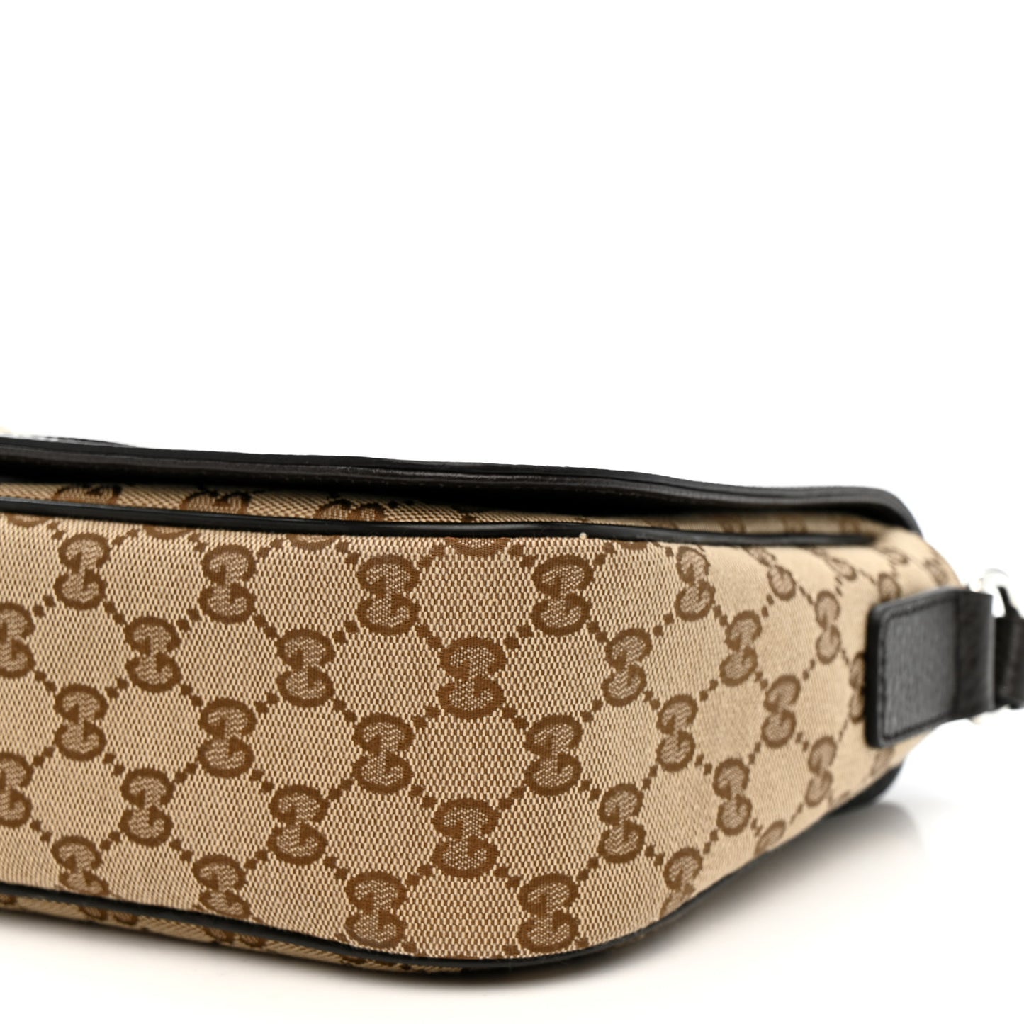 Monogram Flap Messenger Bag Beige Dark Brown