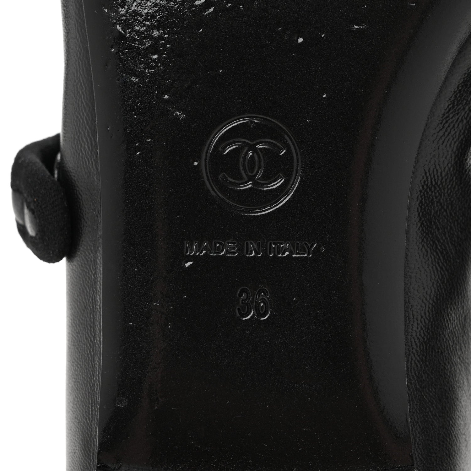 Chanel Lambskin Mary Jane Flats 36 Black 7 of 12