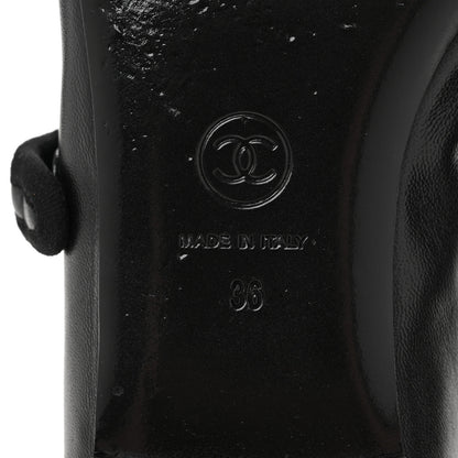 Chanel Lambskin Mary Jane Flats 36 Black 7 of 12