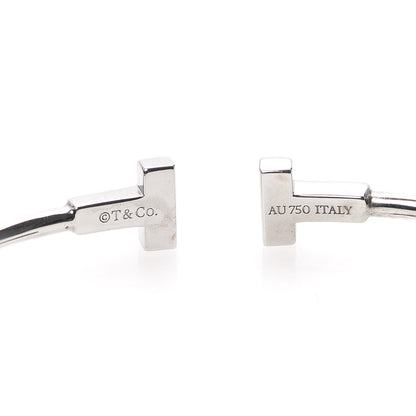 Tiffany 18K White Gold Narrow T Wire Bracelet 4 of 5