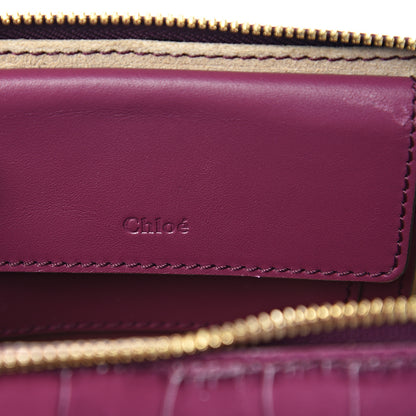 Chloe Calfskin Crocodile Embossed Mini C Vanity Bag Crushed Violet 6 of 10