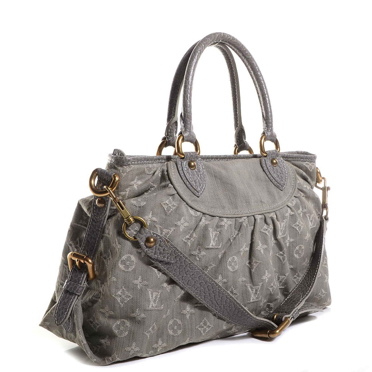 Louis Vuitton Denim Neo Cabby MM Grey 3 of 8