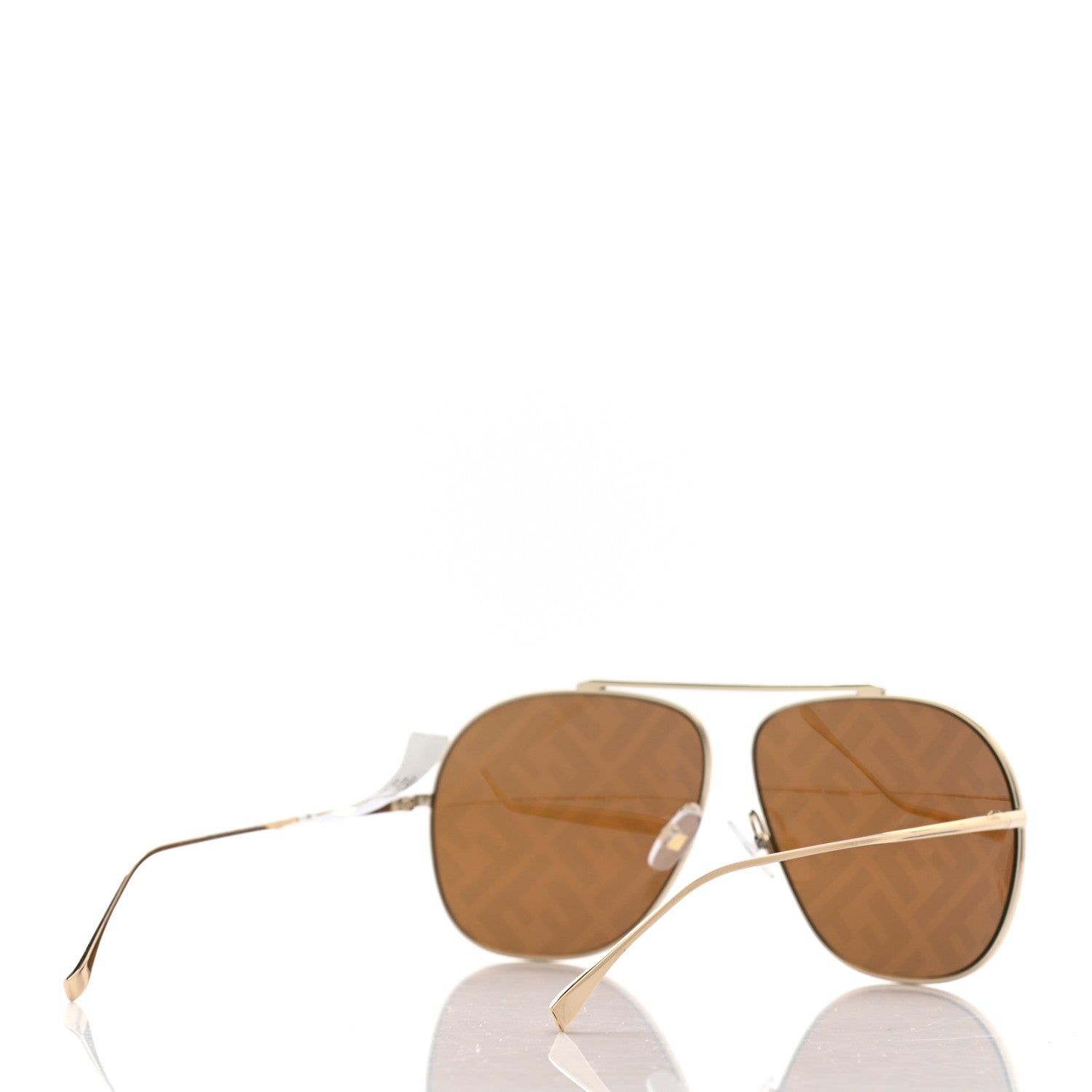 Fendi Metal Fendi Forever Aviator Sunglasses FF0407/G/S Gold 4 of 8