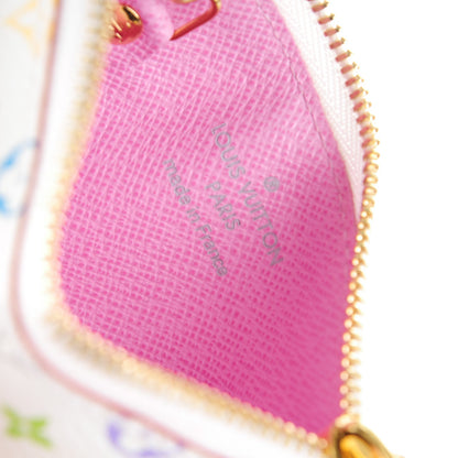 Louis Vuitton Monogram Multicolor Key Pouch White Litchi 6 of 7