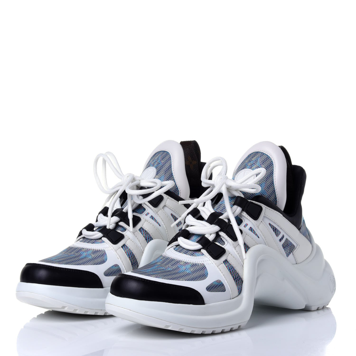 Louis Vuitton Calfskin Nylon LV Pop Archlight Sneaker 39 Blue 3 of 11