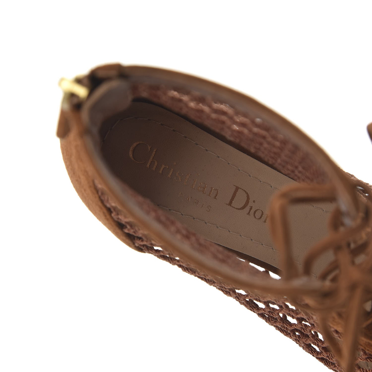Christian Dior Suede Resille Naughtily-D 30mm Ankle Boots 35 Golden Brown 7 of 9