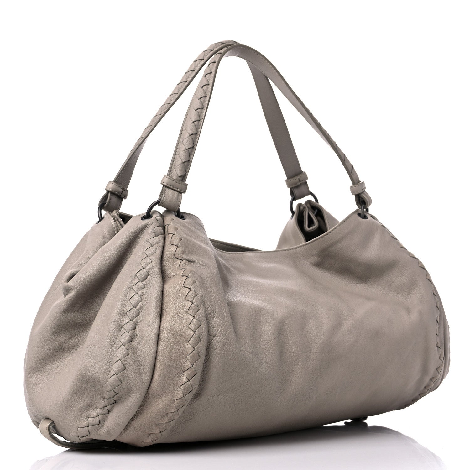 Bottega Veneta Buffalo Shoulder Bag Stone 2 of 13