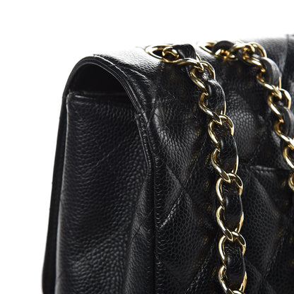 Chanel Caviar Quilted Jumbo Single Flap Black 8 of 16