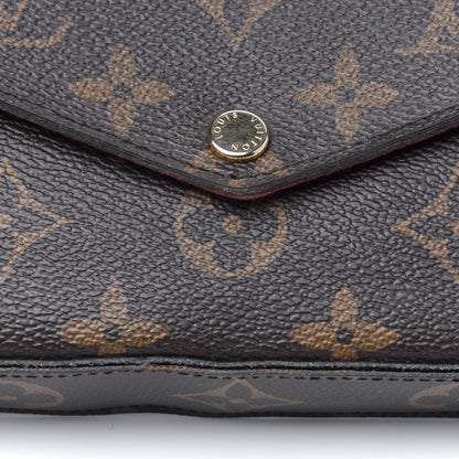 Louis Vuitton Monogram Pochette Felicie Chain Wallet Fuchsia 12 of 16