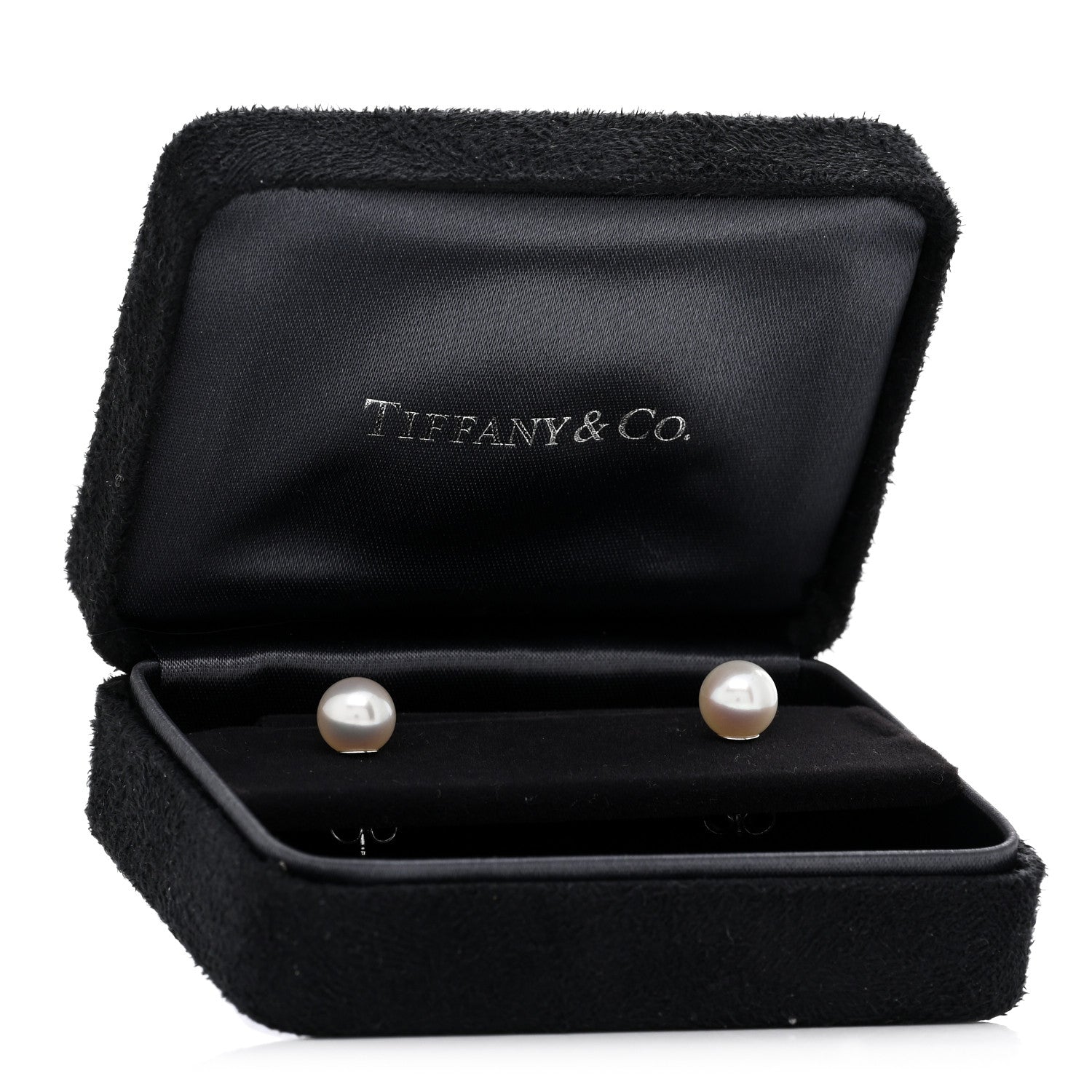 Tiffany 18K White Gold 7-7.5mm Pearl Stud Earrings 5 of 5