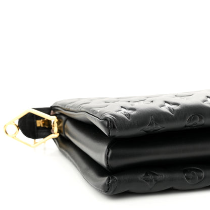 Louis Vuitton Lambskin Embossed Monogram Coussin PM Black 8 of 10