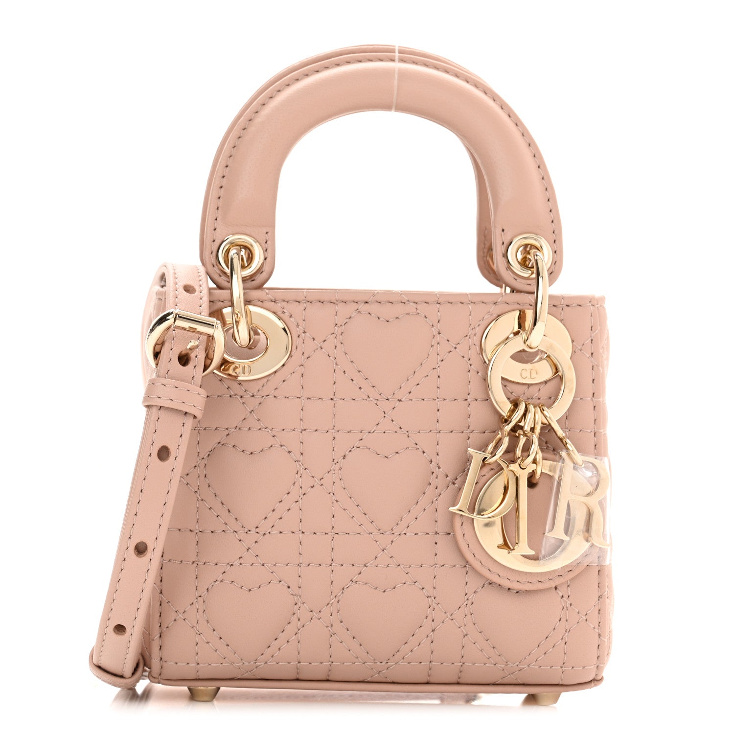 Christian Dior Lambskin Cannage Micro DiorAmour Lady Dior Pink 1 of 10