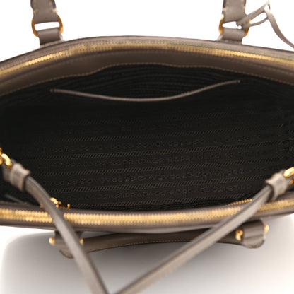 Prada Saffiano Small Galleria Double Zip Tote Argilla 5 of 11