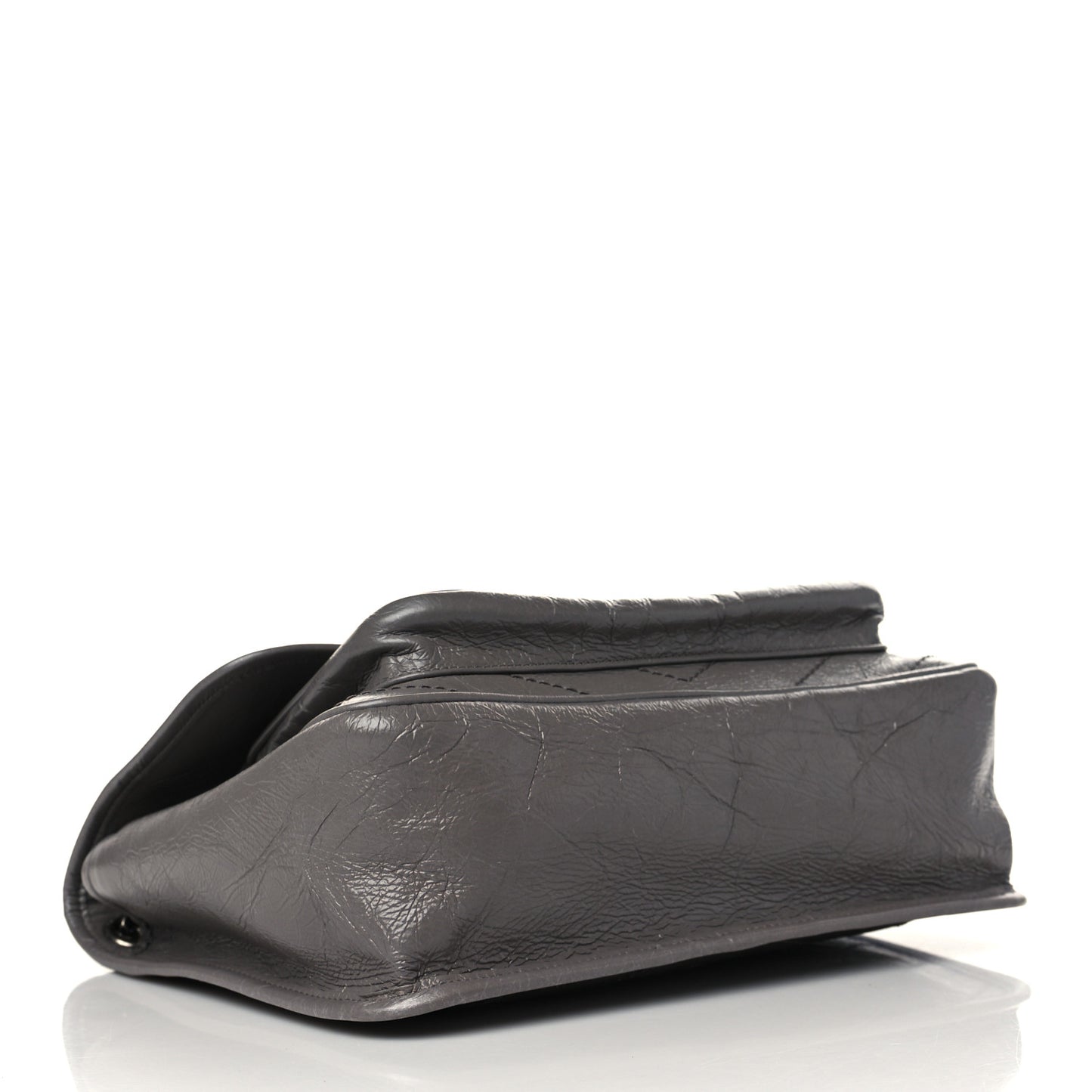 Crinkled Calfskin Matelasse Monogram Medium Niki Chain Satchel Fog