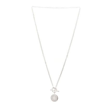 Hermes Sterling Silver Amulettes H Confettis Pendant Necklace 3 of 5