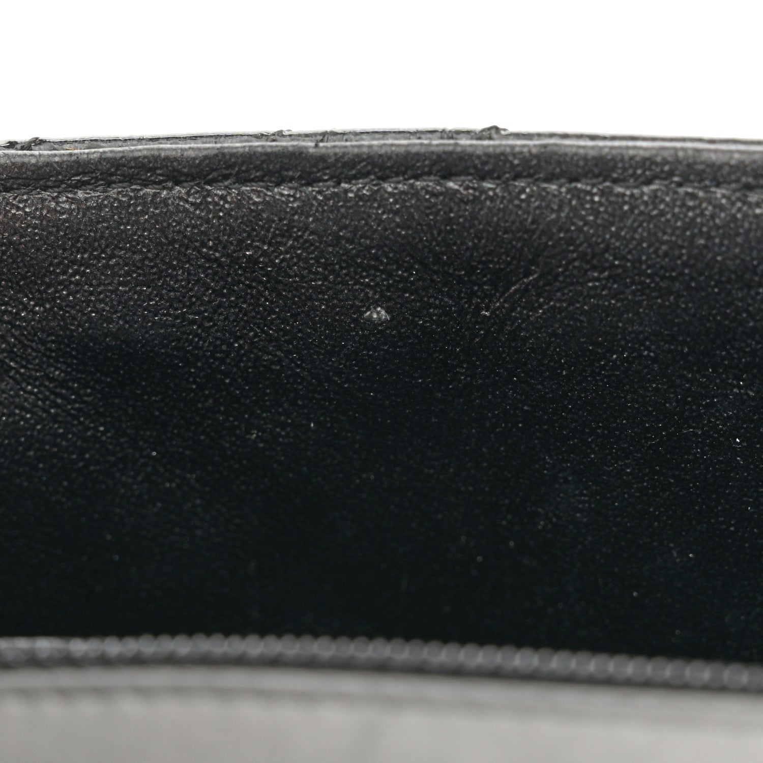 Chanel Metallic Patent Crumpled Calfskin Chevron Quilted Mini Square Flap Black 11 of 14