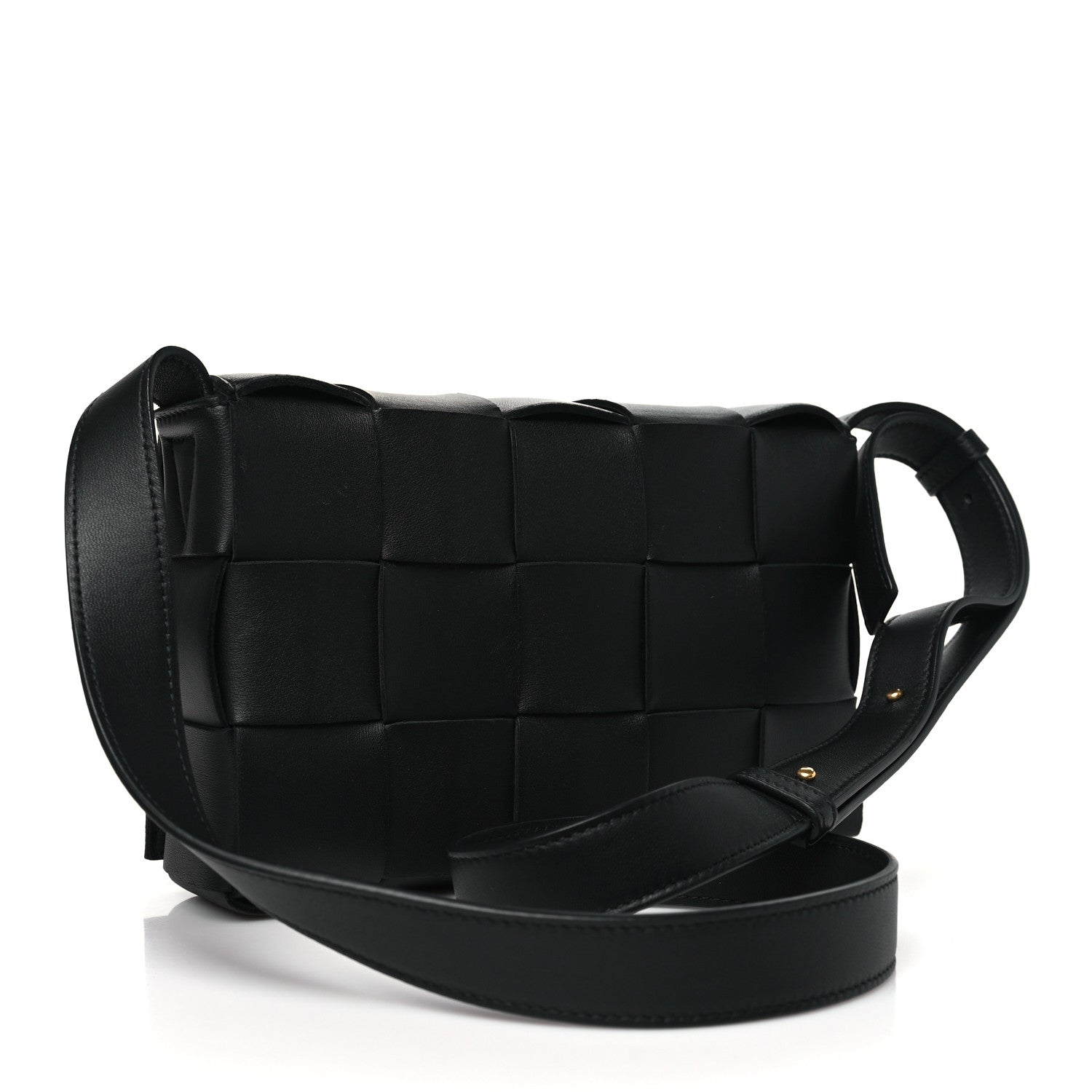 Bottega Veneta Lambskin Maxi Intrecciato Cassette Crossbody Bag Black 3 of 10