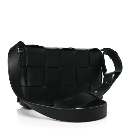 Bottega Veneta Lambskin Maxi Intrecciato Cassette Crossbody Bag Black 3 of 10