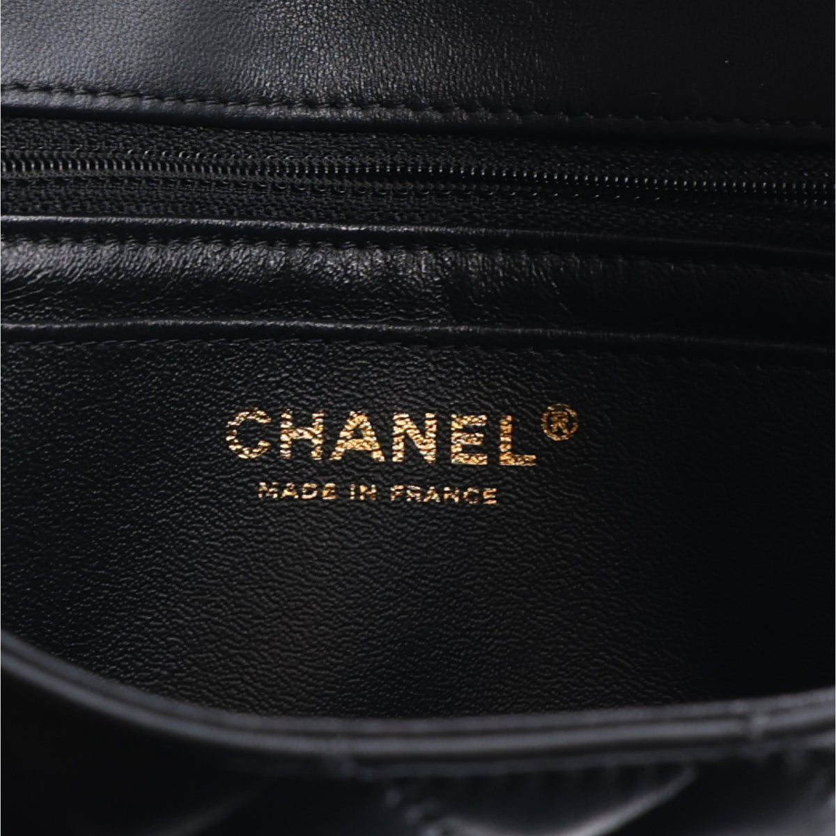 Lambskin Quilted Mini Coco Charms Rectangular Flap Black