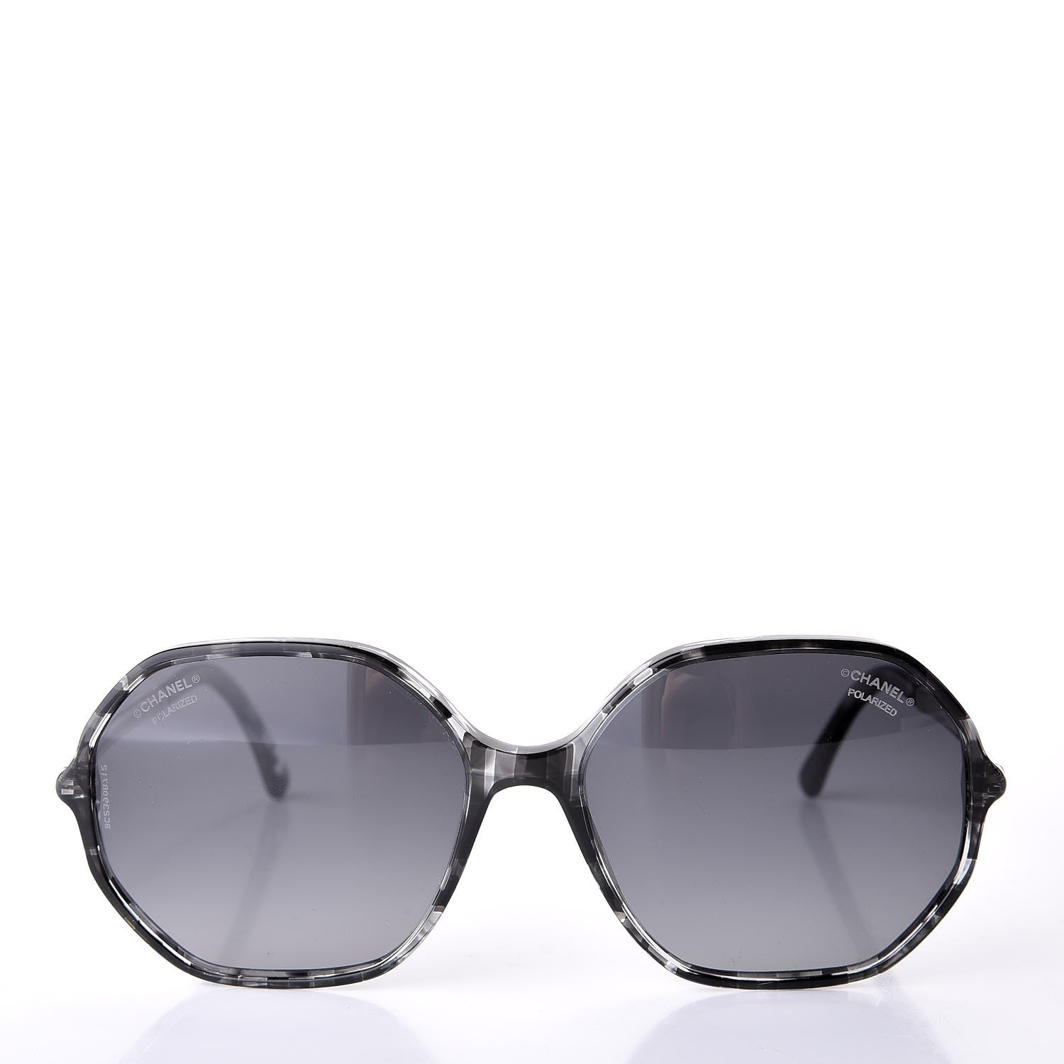Chanel CC Polarized Oversized Sunglasses 5345 Black Grey 2 of 9