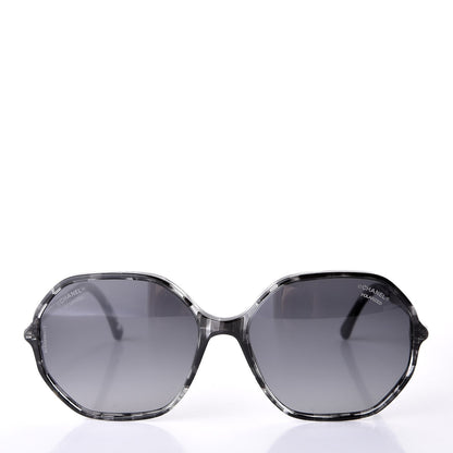 Chanel CC Polarized Oversized Sunglasses 5345 Black Grey 2 of 9