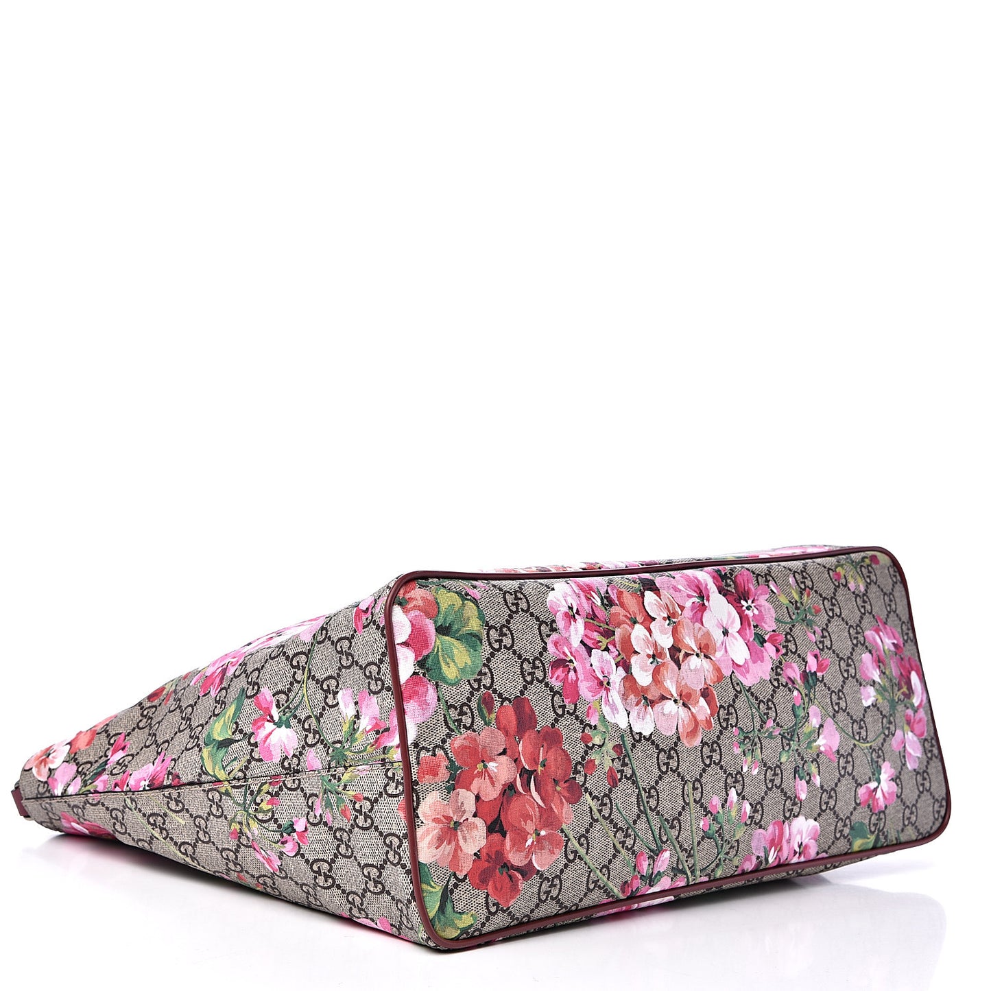 Soft GG Supreme Monogram Blooms Medium Crossbody Tote Beige Multicolor Dry Rose
