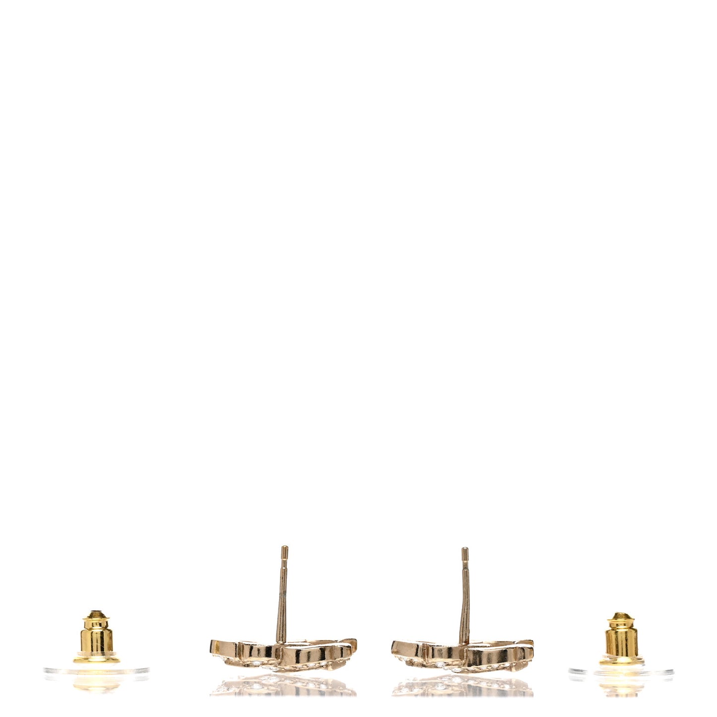 Crystal CC Earrings Gold