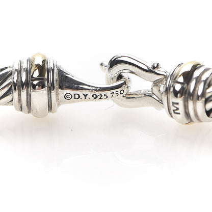 David Yurman Sterling Silver 18K Yellow Gold 5mm Cable Classic Buckle Bracelet 5 of 5