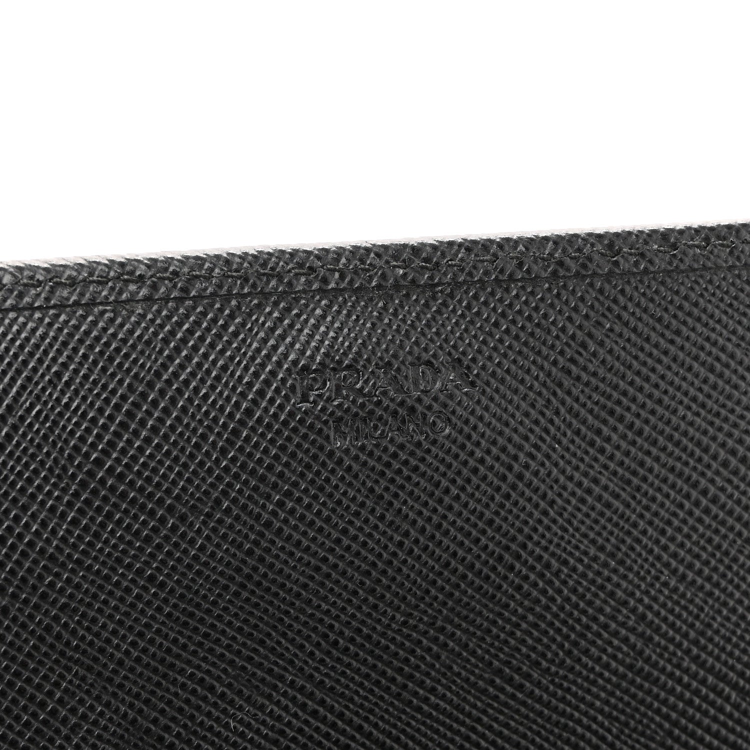 Prada Saffiano Metal Oro Chain Wallet Black 6 of 10