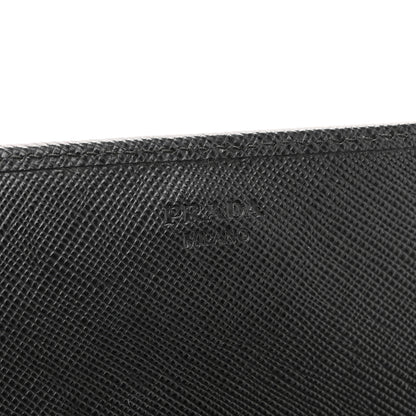Prada Saffiano Metal Oro Chain Wallet Black 6 of 10