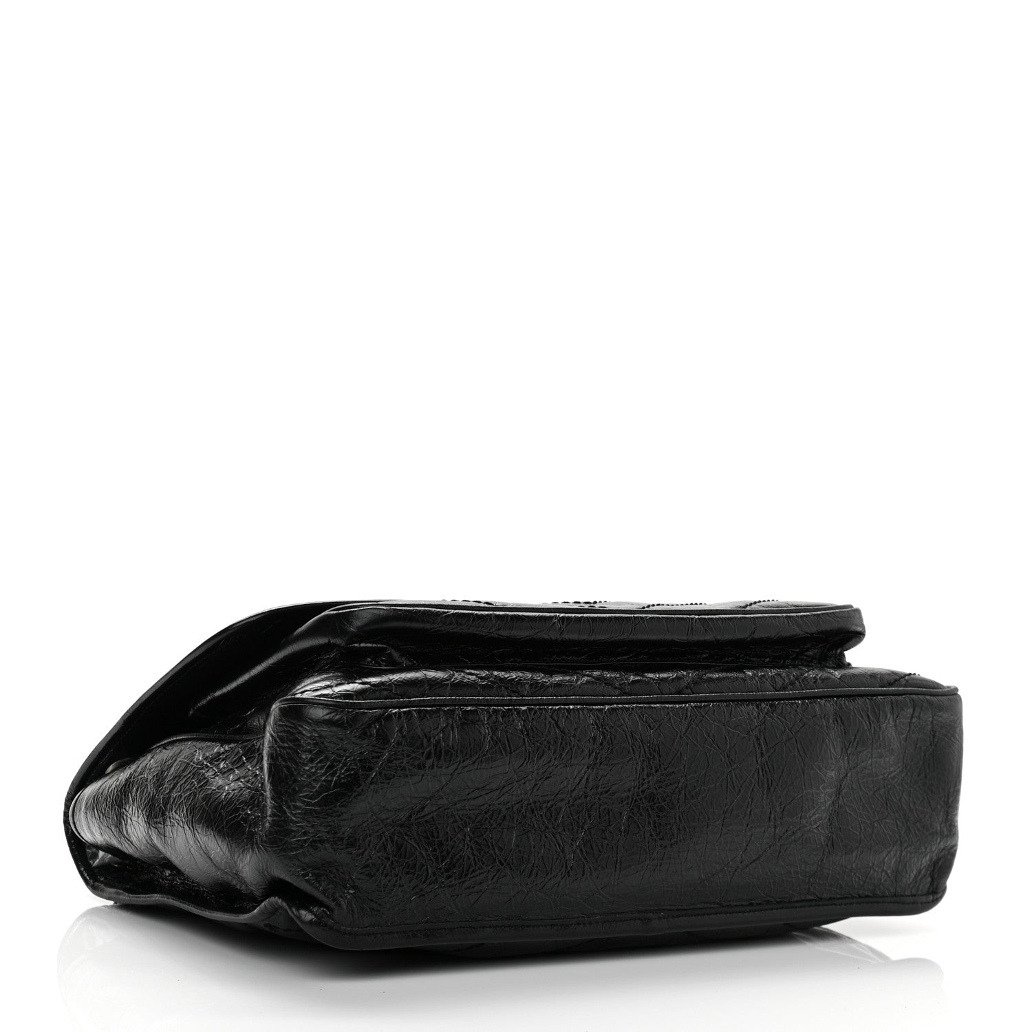 Saint Laurent Crinkled Calfskin Matelasse Monogram Large Niki Chain Satchel Black 4 of 10