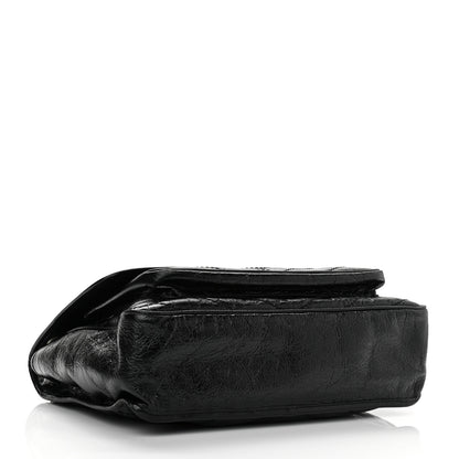 Saint Laurent Crinkled Calfskin Matelasse Monogram Large Niki Chain Satchel Black 4 of 10