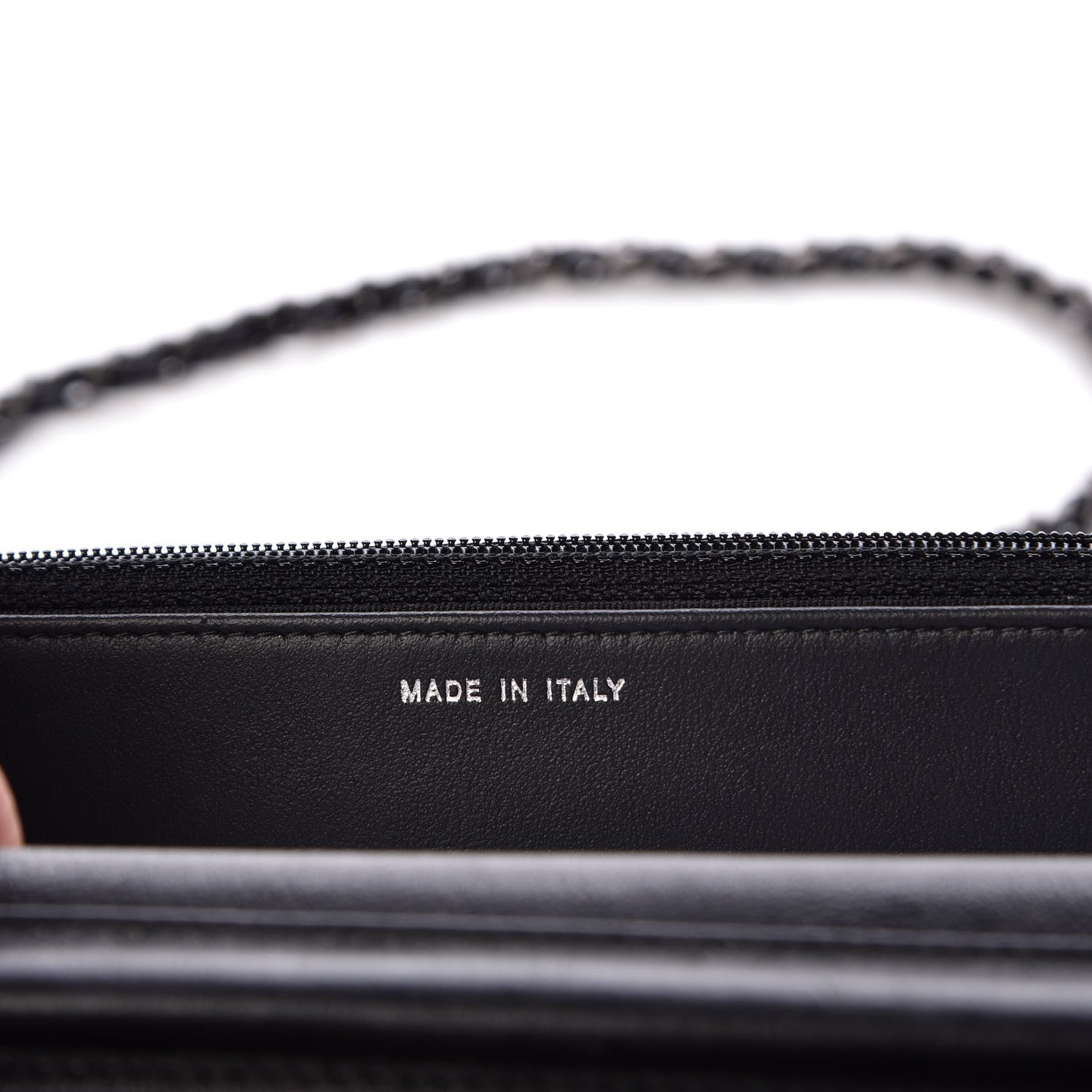 Chanel Crumpled Calfskin Quilted Wallet On Chain WOC So Black 7 of 9